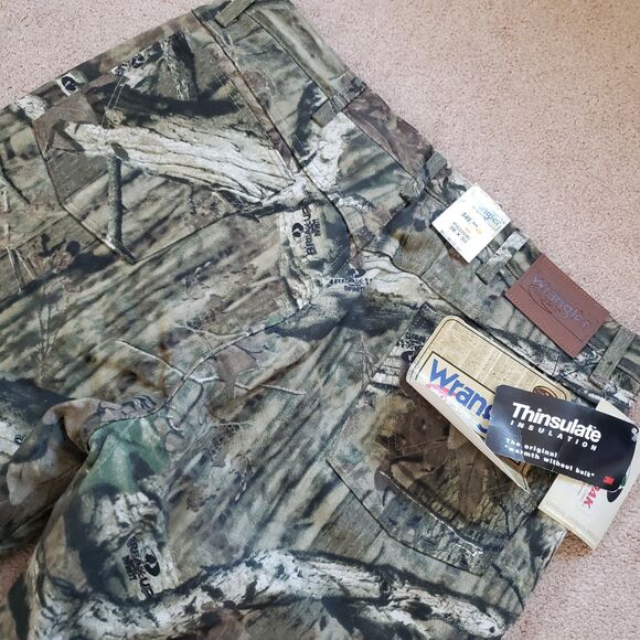 VTG Y2K Wrangler Mossy Oak Thinsulate 38x30 Insulated Woodland Camouflage Pants - Picture 6 of 12